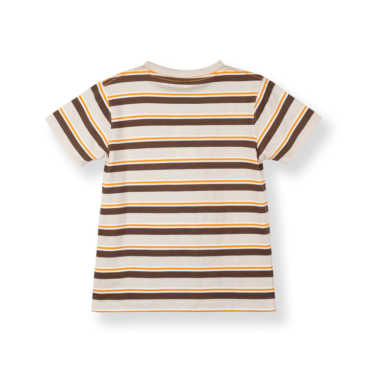 Brown Classic Striped Short Sleeve Tee