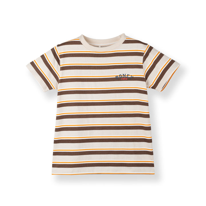 Brown Classic Striped Short Sleeve Tee