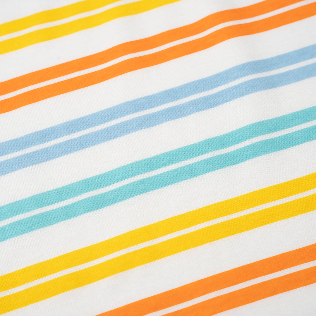 Orange Classic Stripes Short Sleeve Tee