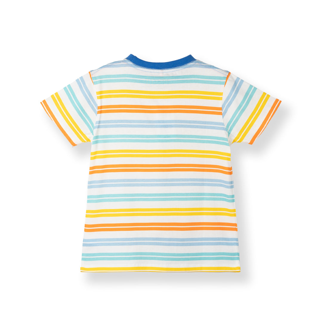 Orange Classic Stripes Short Sleeve Tee