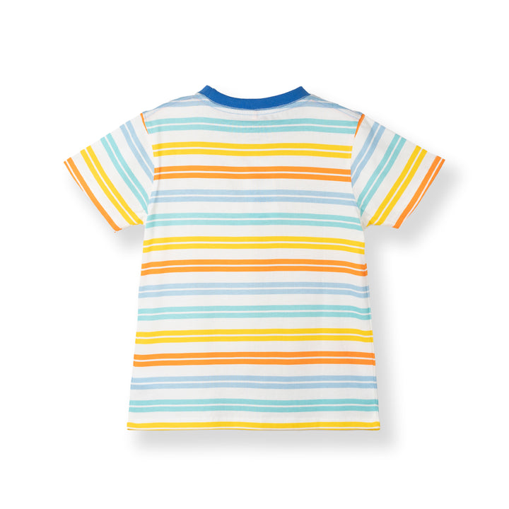 Orange Classic Stripes Short Sleeve Tee