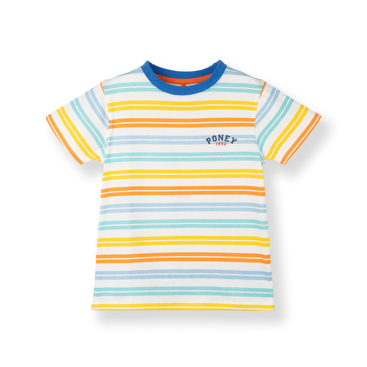 Orange Classic Stripes Short Sleeve Tee