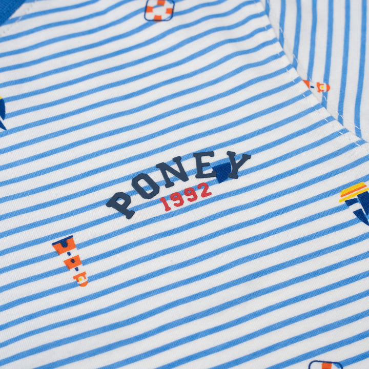 Blue Classic Stripes Short Sleeve Tee