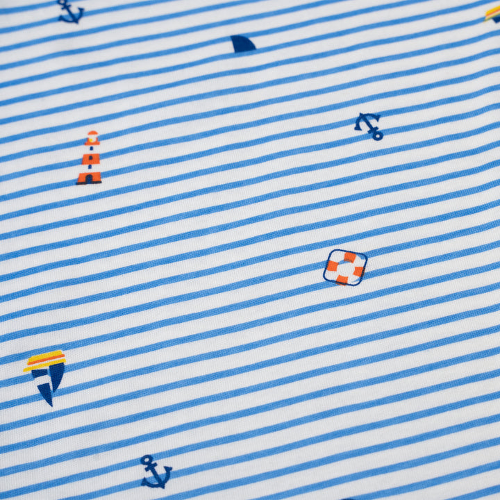 Blue Classic Stripes Short Sleeve Tee