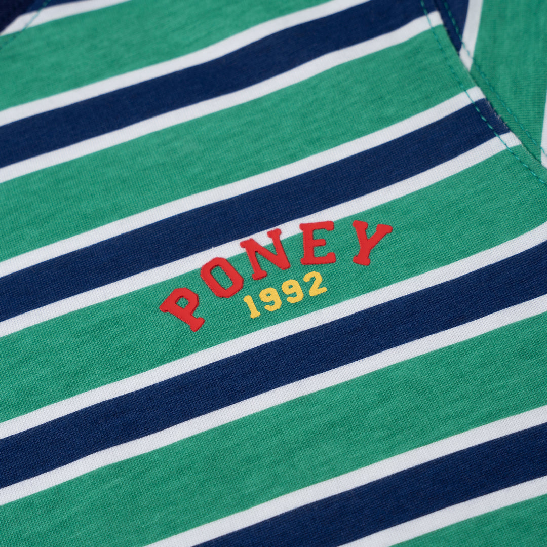Green Classic Stripes Short Sleeve Tee