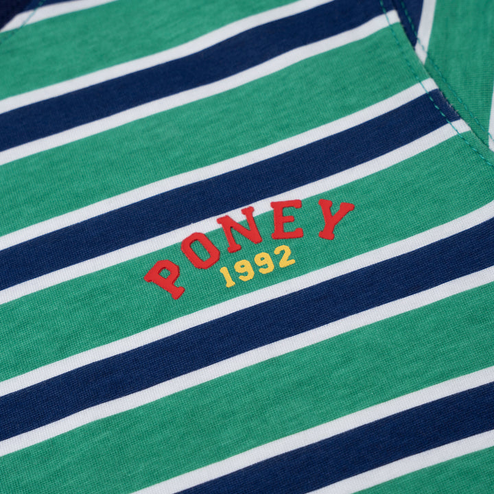 Green Classic Stripes Short Sleeve Tee