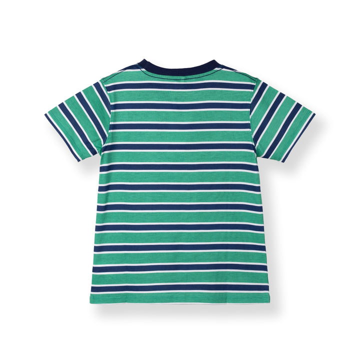 Green Classic Stripes Short Sleeve Tee