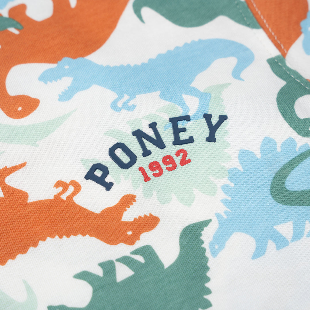 Poney Baby Boys Green Dinosaur Camo Short Sleeve Tee