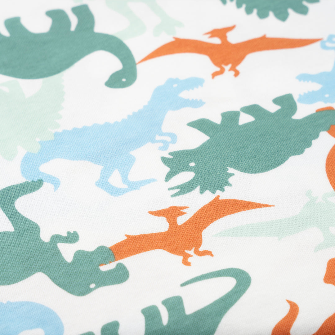 Poney Baby Boys Green Dinosaur Camo Short Sleeve Tee