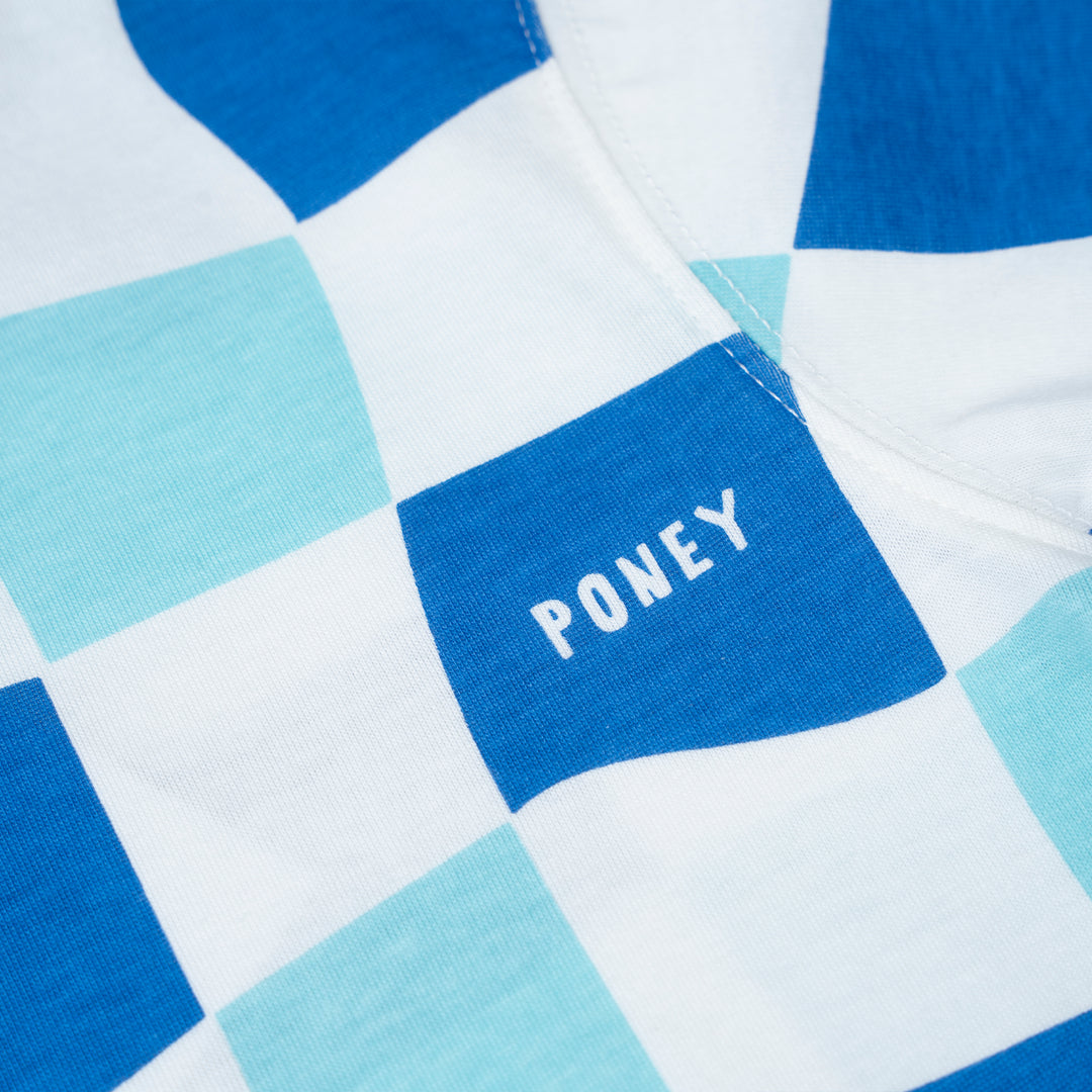 Poney Boys Blue Checkered Short Sleeve Tee