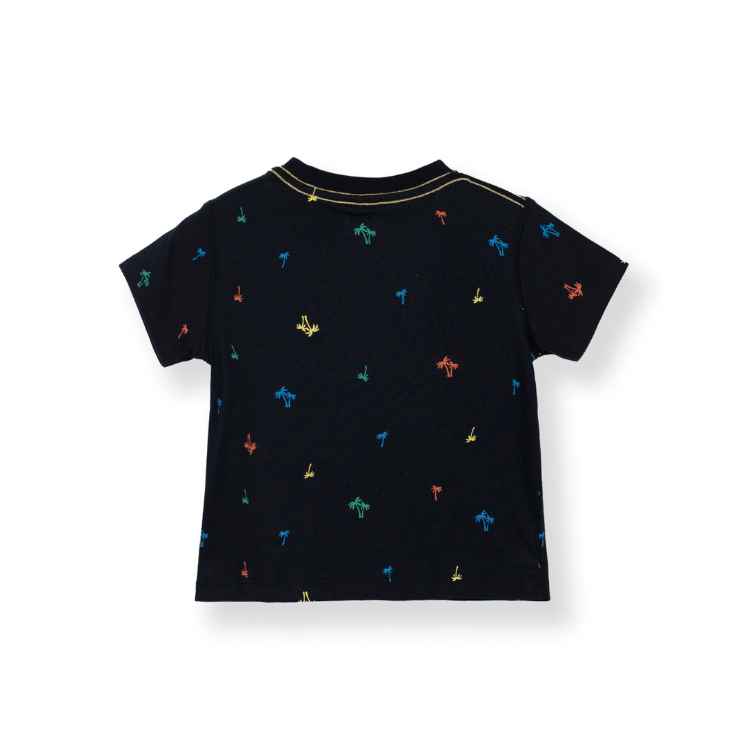 Poney Baby Boys Black Tropicool Vibes Short Sleeve Tee