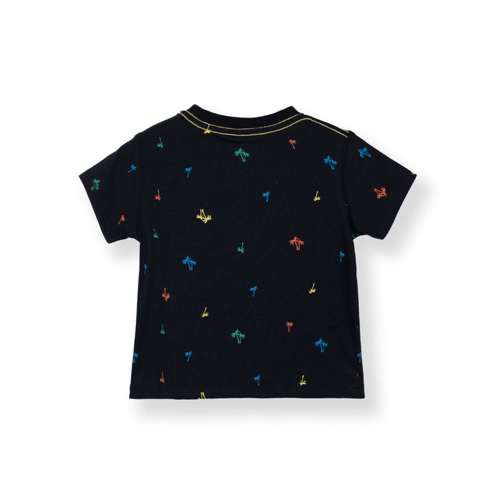 Poney Baby Boys Black Tropicool Vibes Short Sleeve Tee