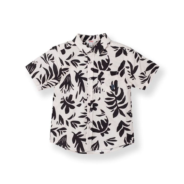 Poney Boys Black Hawaiian Short Sleeve Shirt