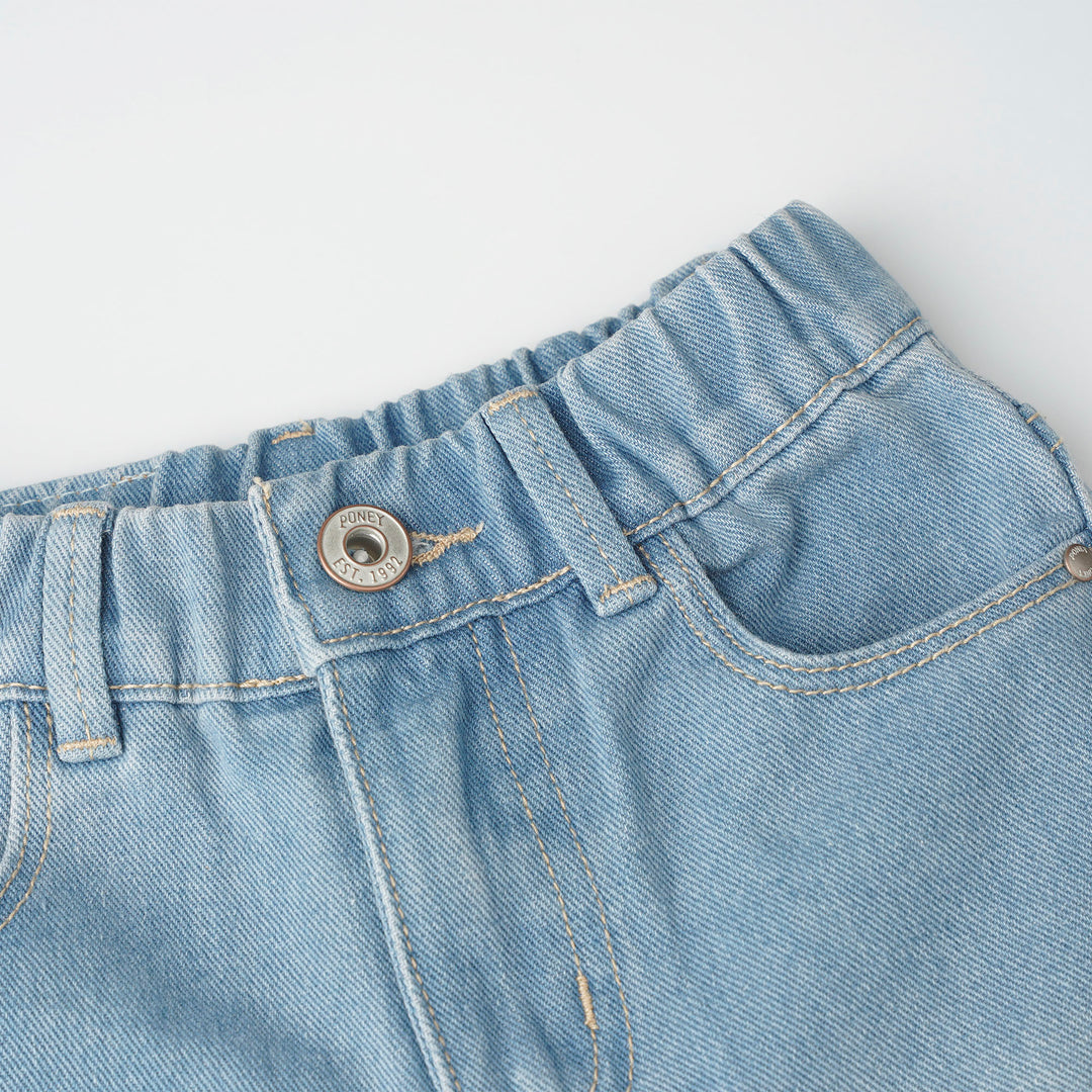 Poney Light Blue Wide Leg Jeans