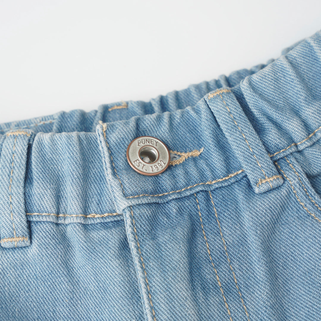 Poney Light Blue Wide Leg Jeans