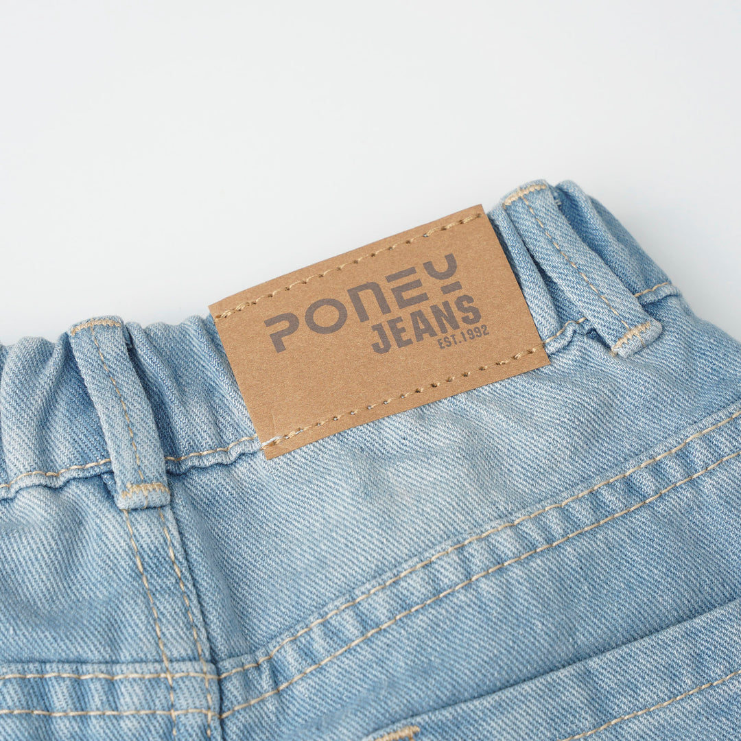 Poney Light Blue Wide Leg Jeans