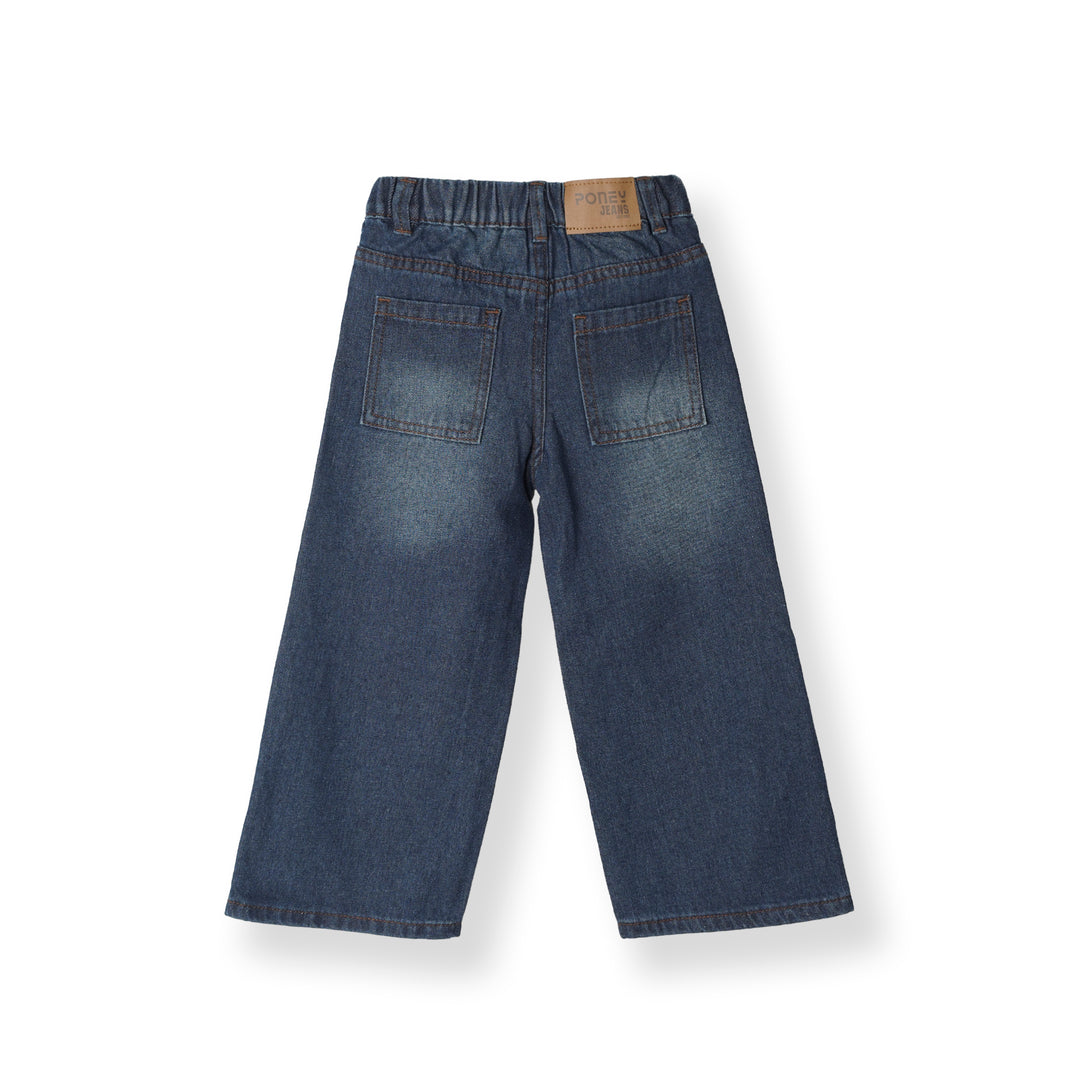 Poney Navy Wide Leg Jeans