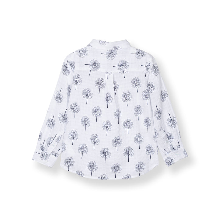 Poney Boys White Maple Tree Long Sleeve Shirt