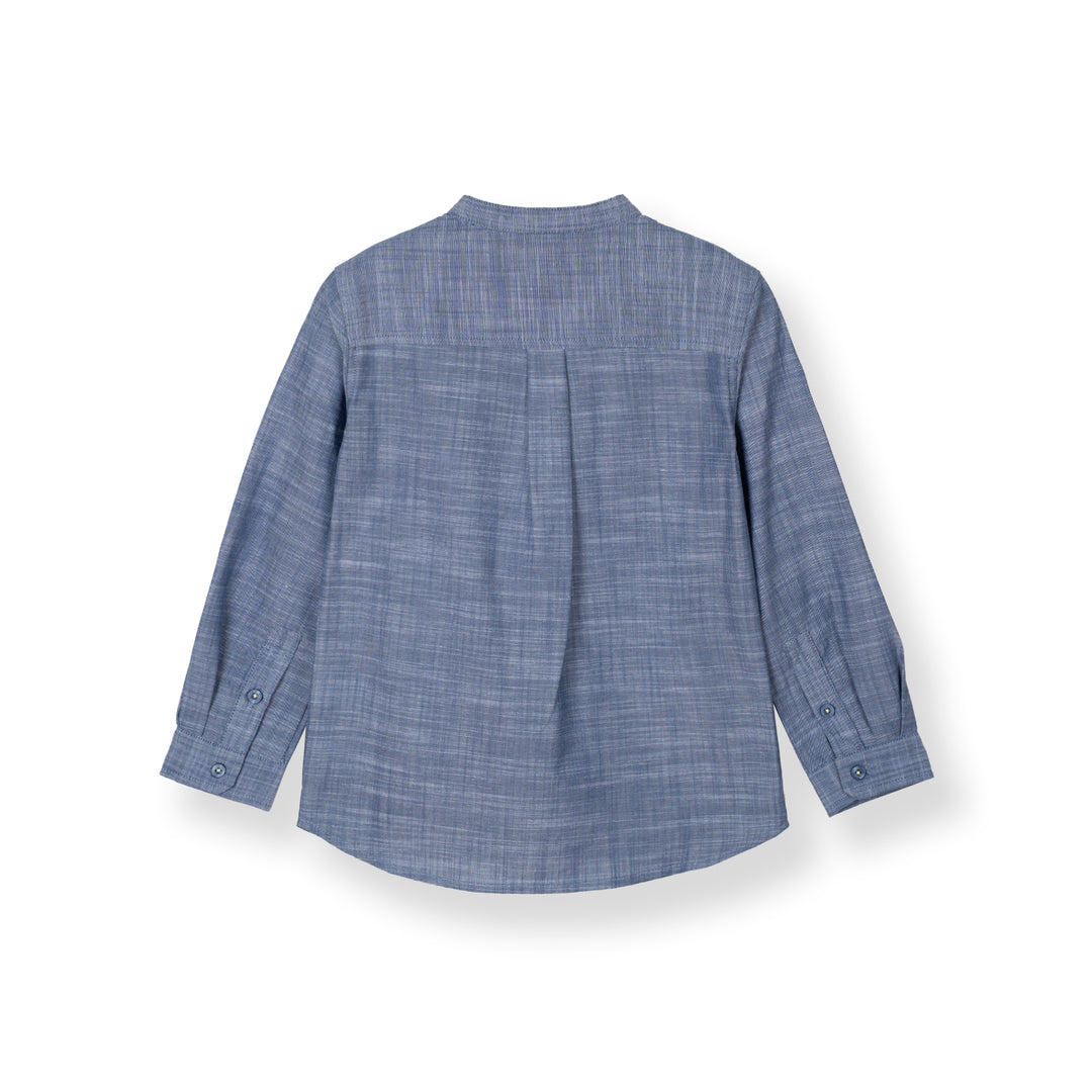 Poney Boys Navy Mood Indigo Long Sleeve Shirt