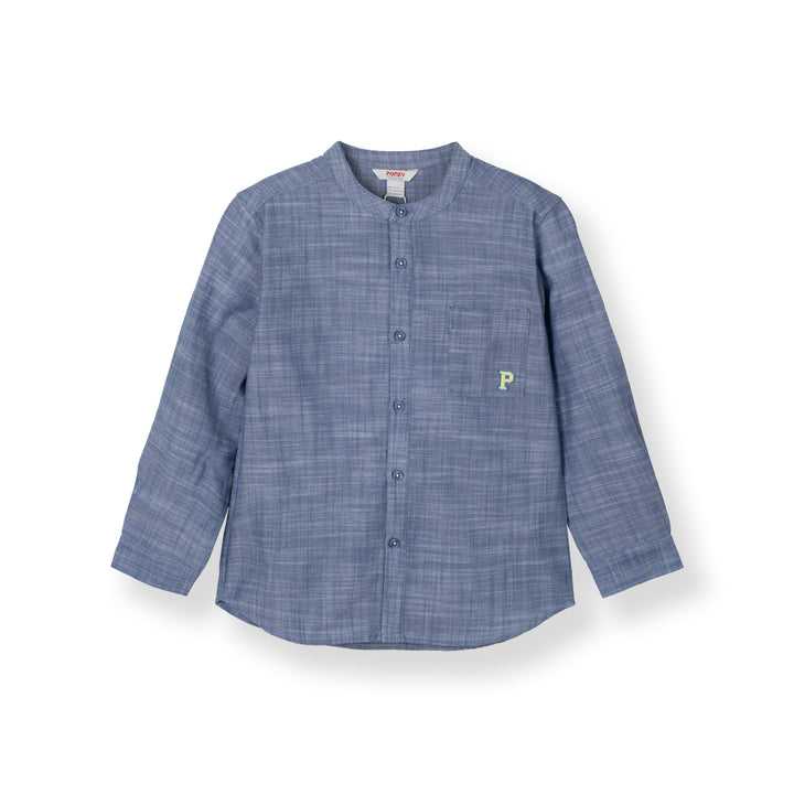 Poney Boys Navy Mood Indigo Long Sleeve Shirt