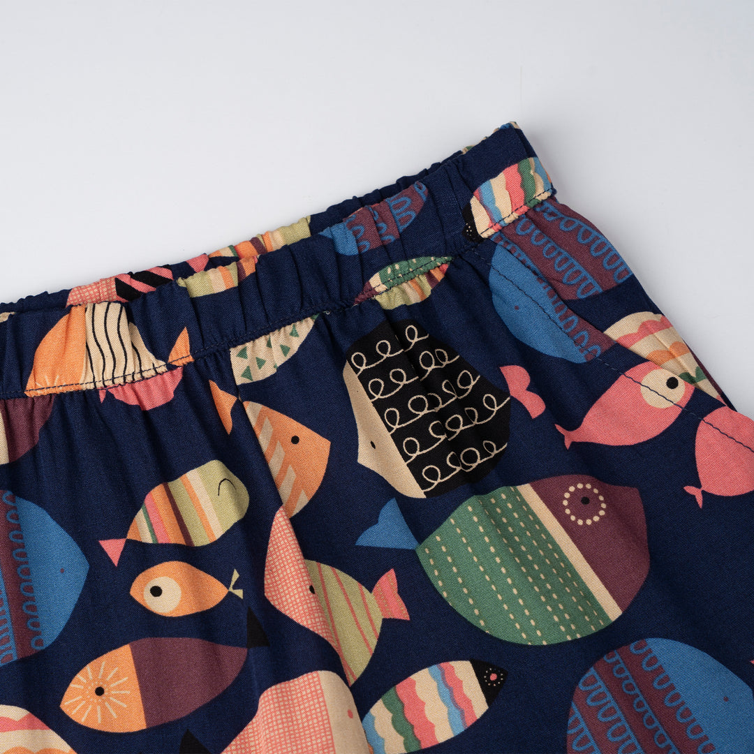 [NEW] Poney Girls Navy Rayon 3/4 Pants