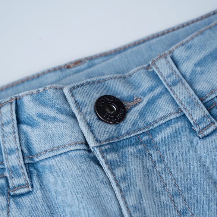 Poney Boys Light Blue Regular Fit with Brush Wash Details Jeans