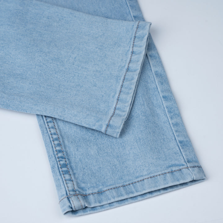 Poney Boys Light Blue Regular Fit with Brush Wash Details Jeans