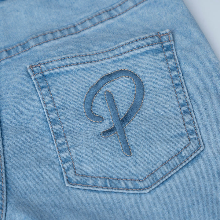 Poney Boys Light Blue Regular Fit with Brush Wash Details Jeans