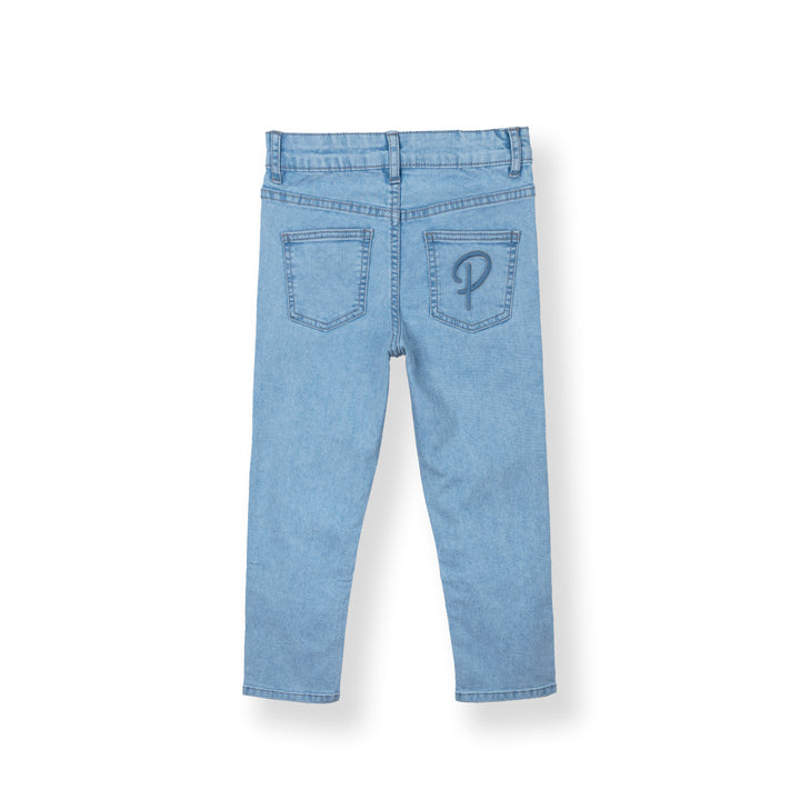 Poney Boys Light Blue Regular Fit with Brush Wash Details Jeans