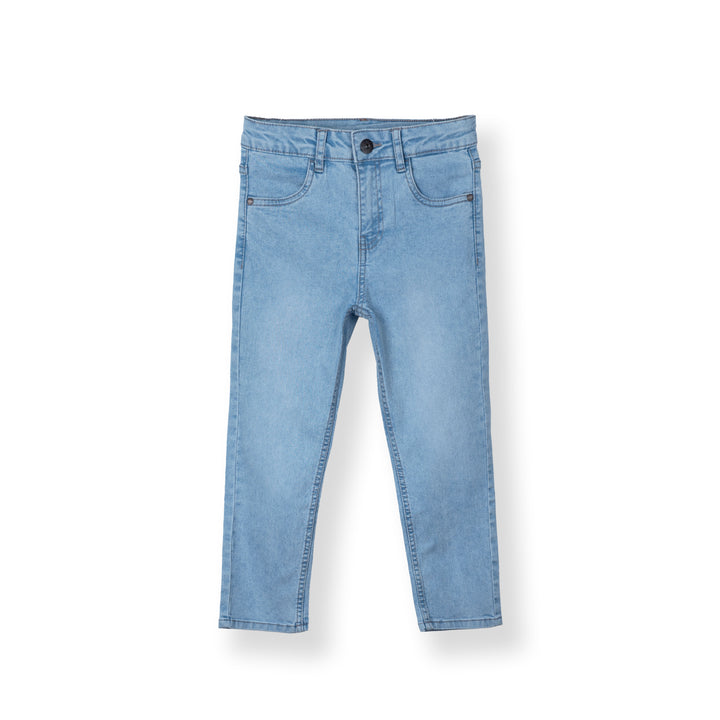 Poney Boys Light Blue Regular Fit with Brush Wash Details Jeans