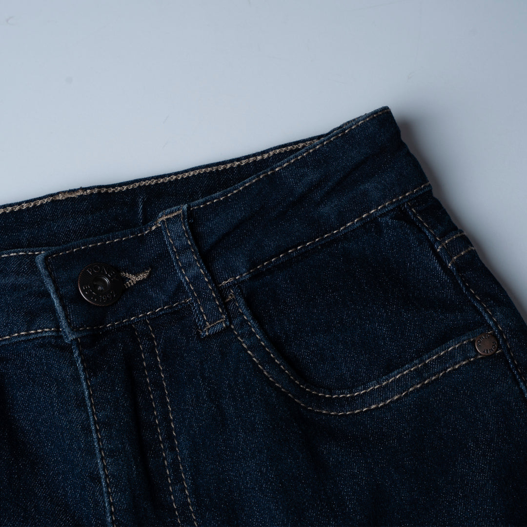 Poney Boys Medium Blue Regular Fit with Brush Wash Details Jeans