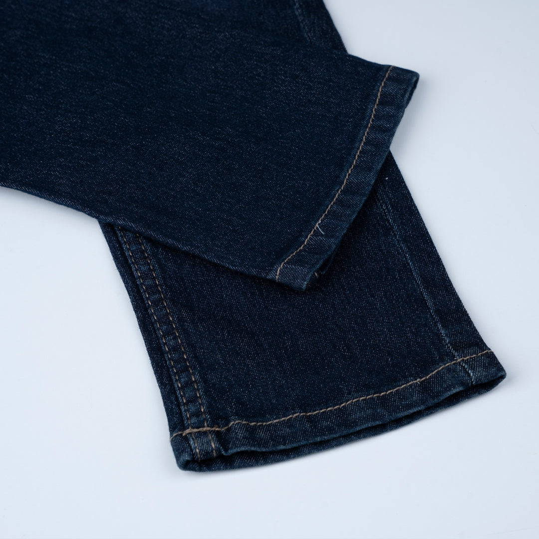 Poney Boys Medium Blue Regular Fit with Brush Wash Details Jeans