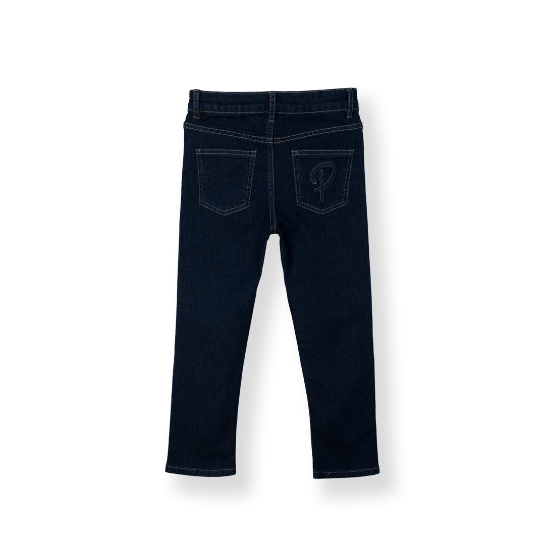 Poney Boys Medium Blue Regular Fit with Brush Wash Details Jeans