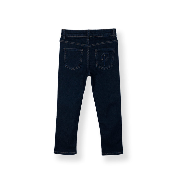 Poney Boys Medium Blue Regular Fit with Brush Wash Details Jeans