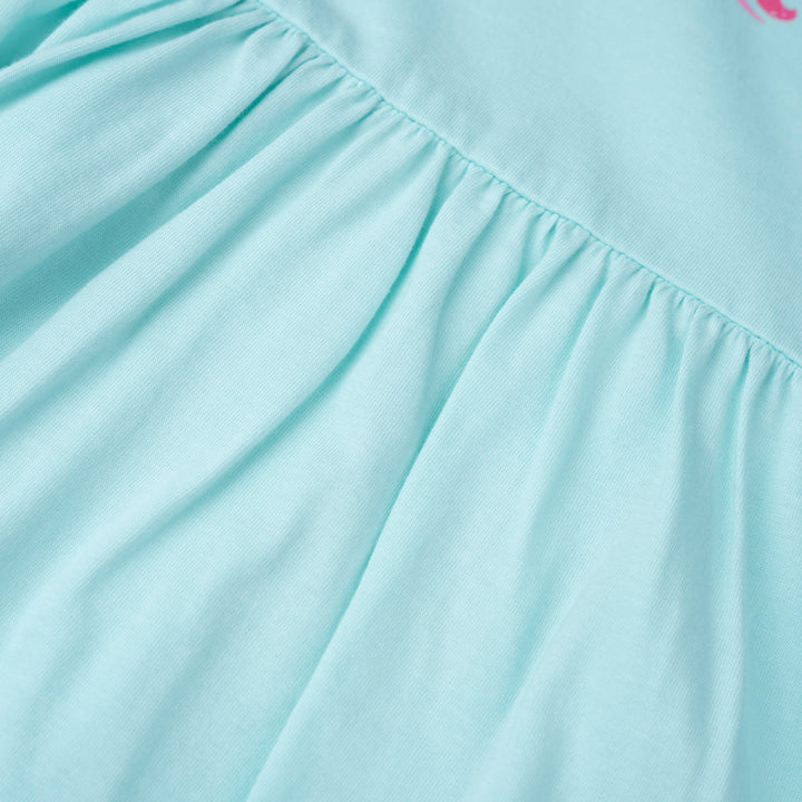 Poney Girls Baby Turquoise Minty Unicorn Short Sleeve Dress