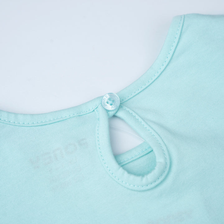 Poney Girls Baby Turquoise Minty Unicorn Short Sleeve Dress
