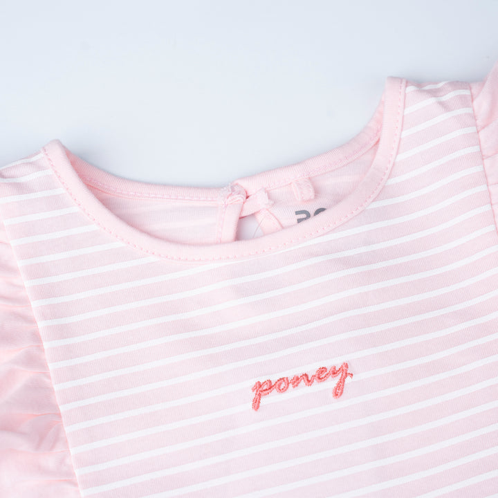 Poney Girls Pretty In Pink Short Sleeve Dress