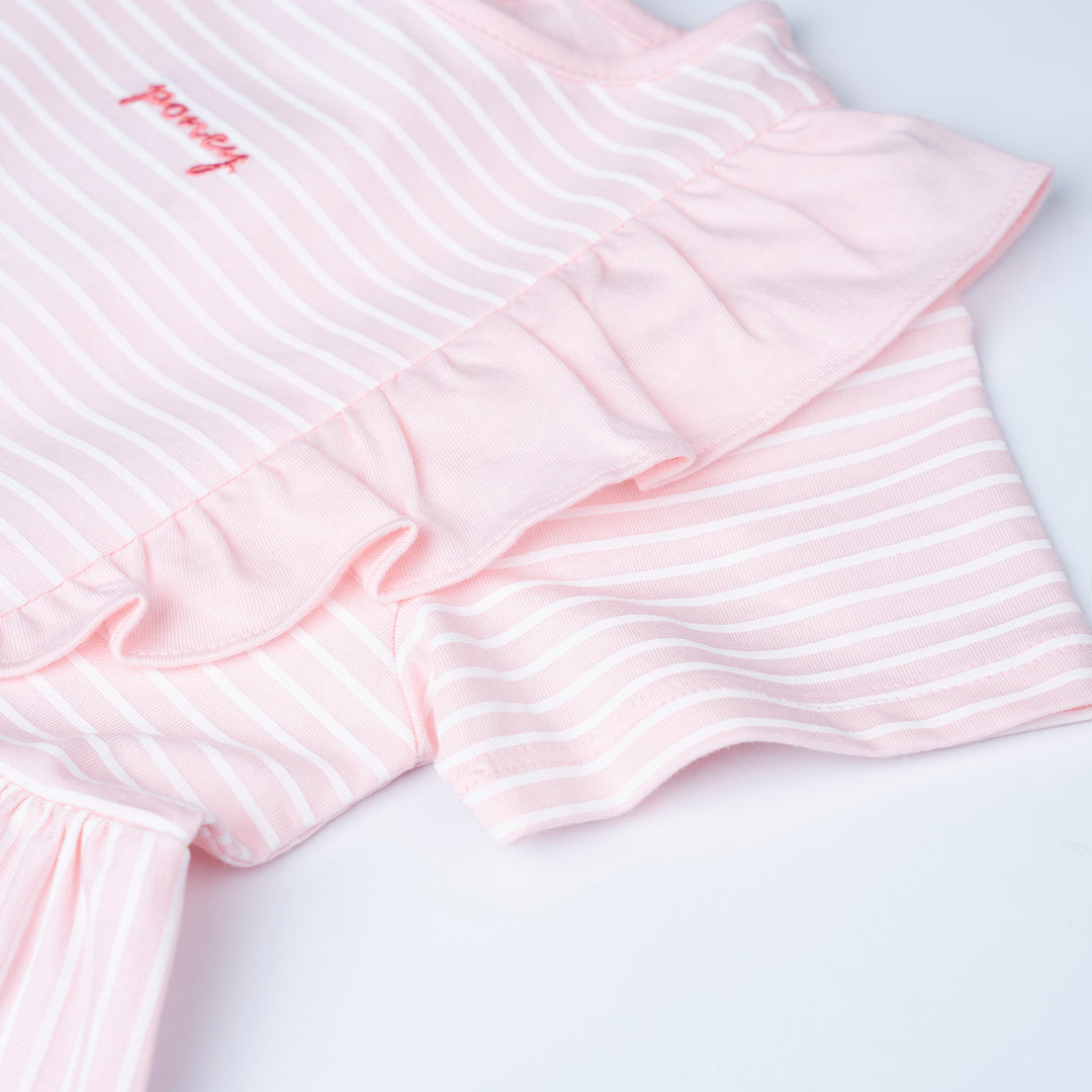 Poney Girls Pretty In Pink Short Sleeve Dress