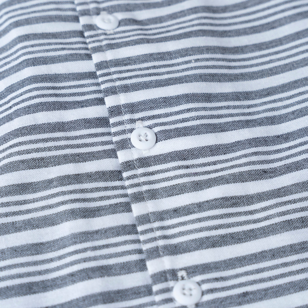 Coastal Stripe Loose Fit Short Sleeve Shirt