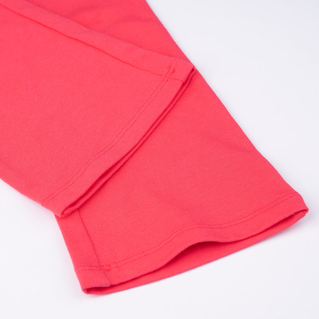 Poney Girls Red Geranium Poney Logo Legging
