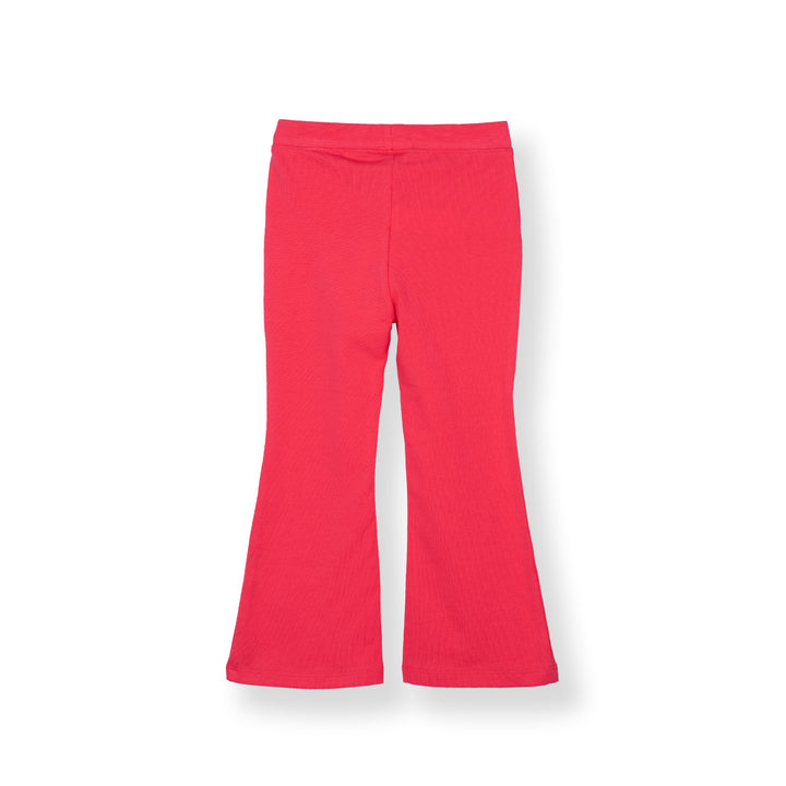 Poney Girls Red Geranium Poney Logo Legging