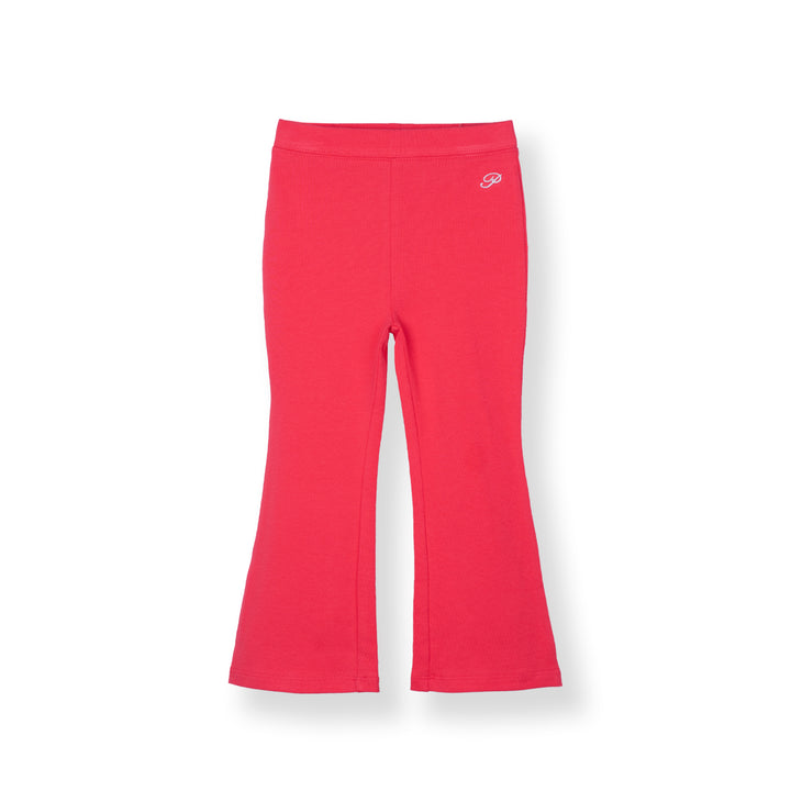 Poney Girls Red Geranium Poney Logo Legging