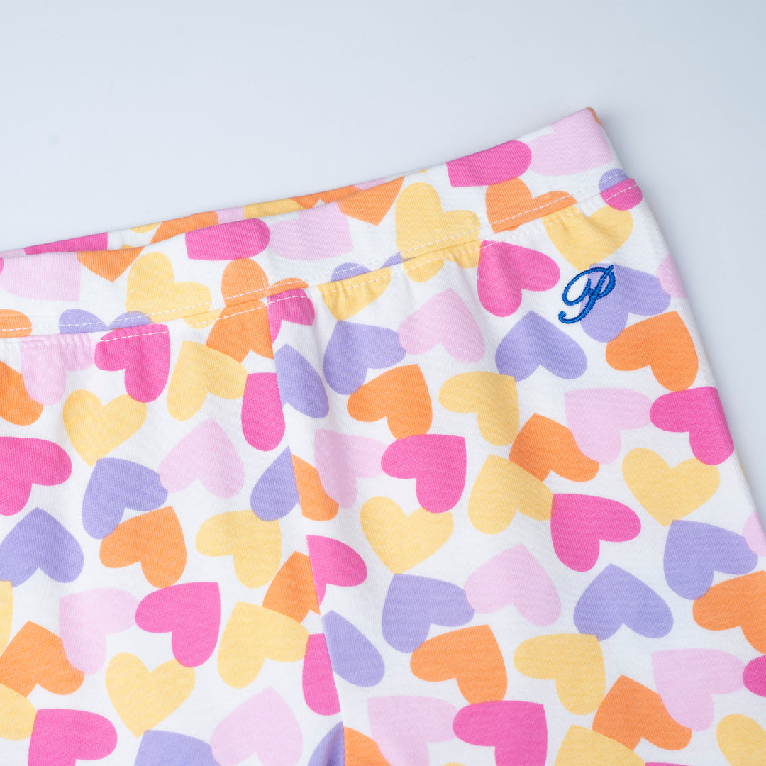 Poney Girls Baby Fuchsia Love Allover Legging