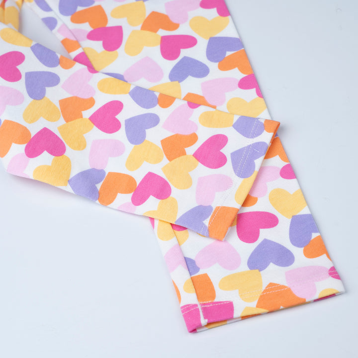 Poney Girls Baby Fuchsia Love Allover Legging