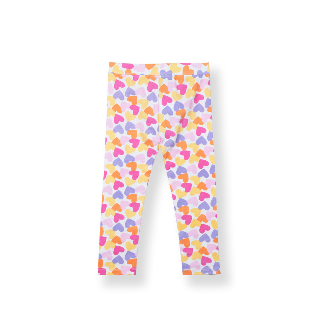 Poney Girls Baby Fuchsia Love Allover Legging