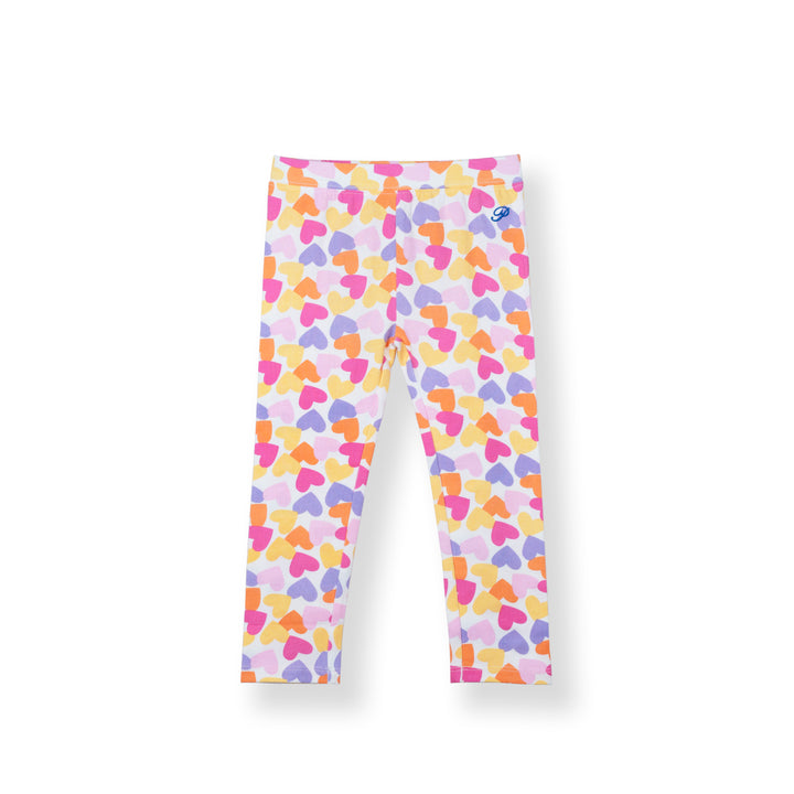 Poney Girls Fuchsia Love Allover Legging