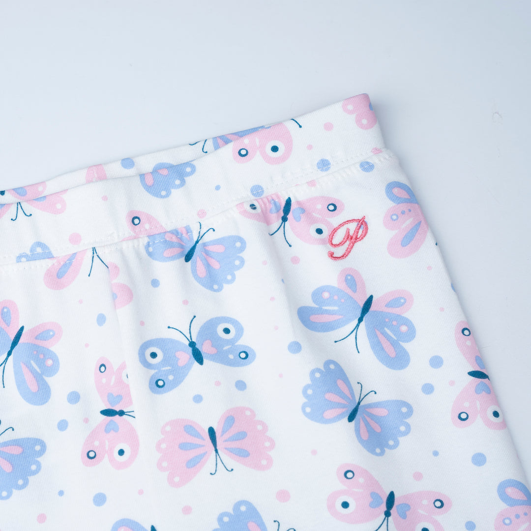 Poney Girls Pink Butterfly Allover Legging