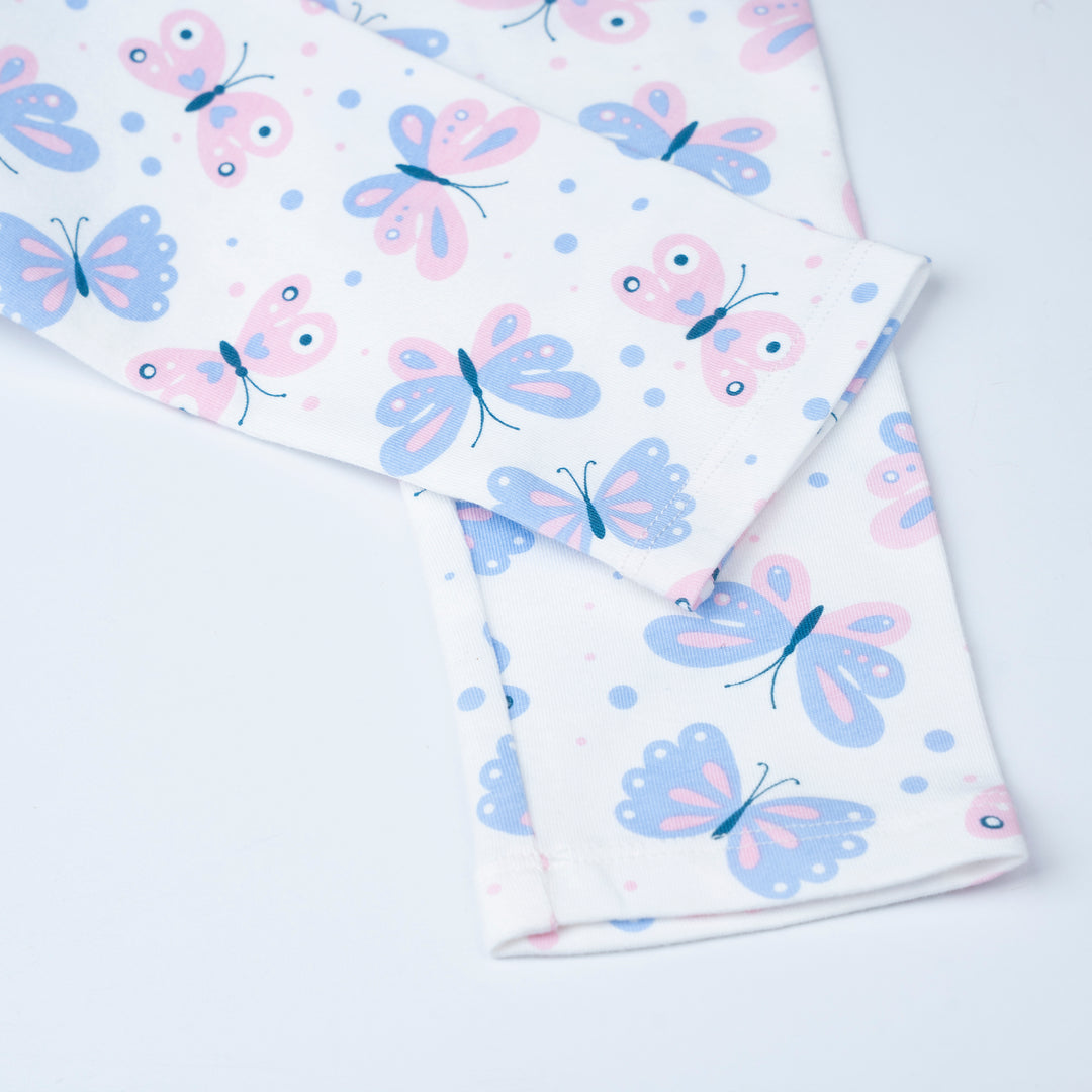 Poney Girls Baby Pink Butterfly Allover Legging