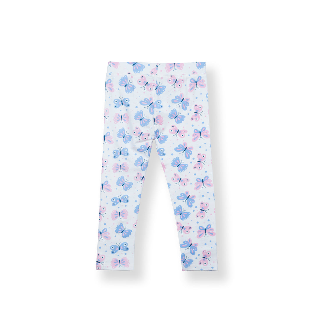 Poney Girls Baby Pink Butterfly Allover Legging