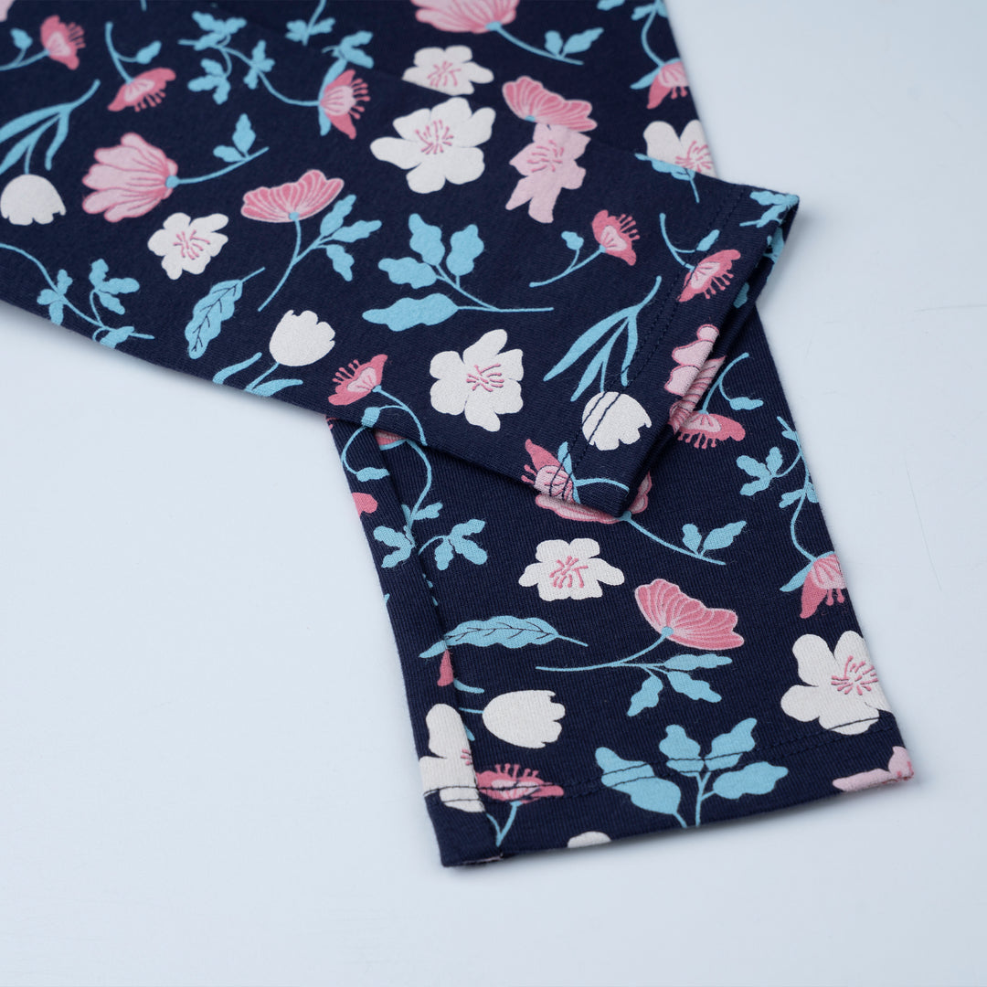 Poney Girls Baby Black Iris Allover Print Legging
